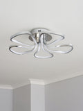 BHS Chrome Alvar LED 5 Petals flush ceiling light - British product