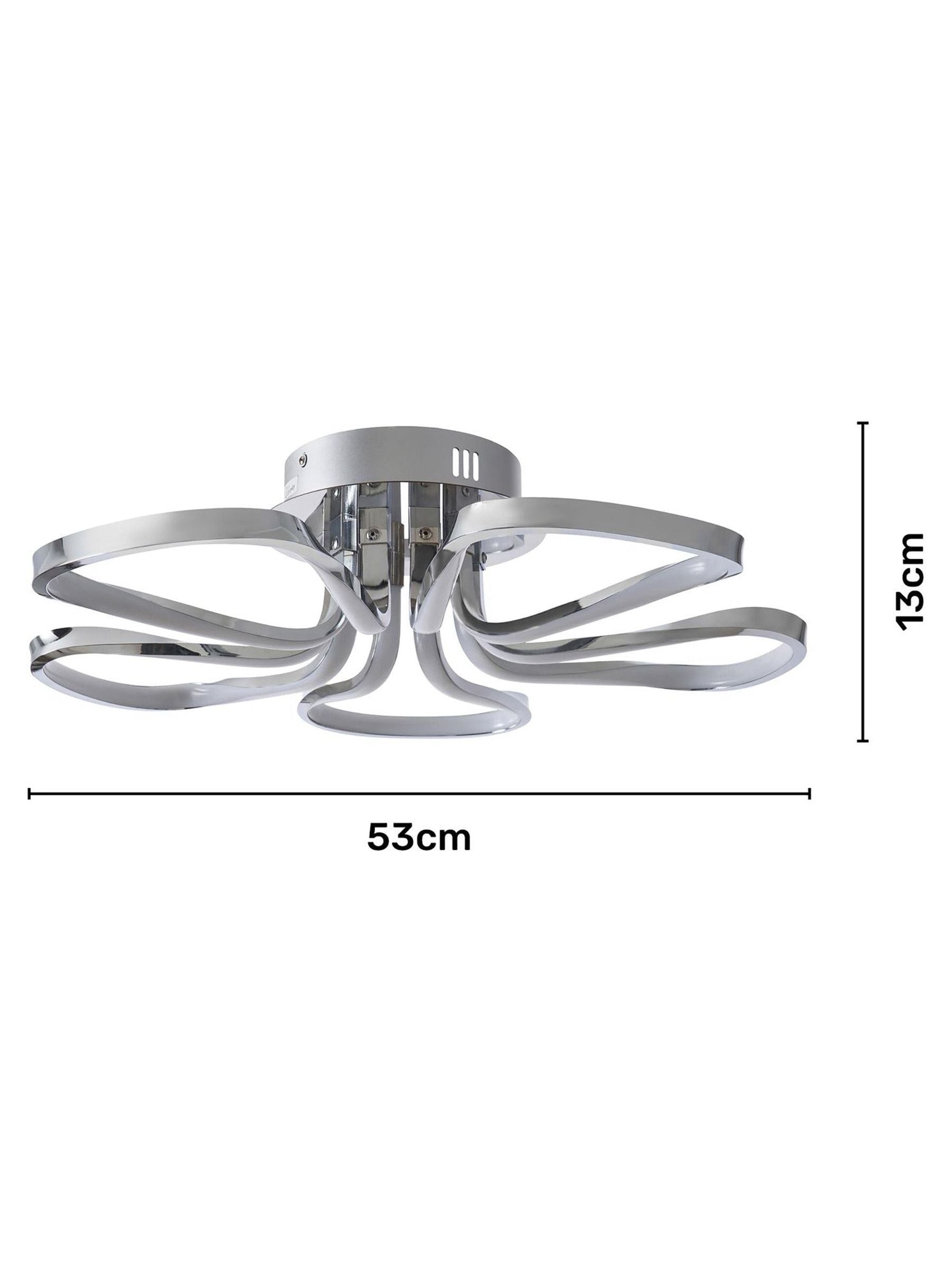 BHS Chrome Alvar LED 5 Petals flush ceiling light - British product