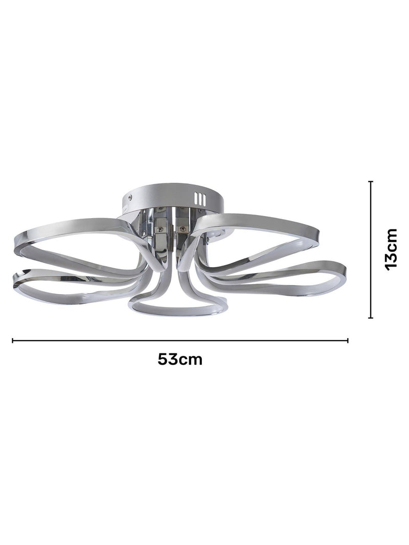 BHS Chrome Alvar LED 5 Petals flush ceiling light - British product