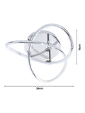 BHS chrome LED knotted flush ceiling light, UK version