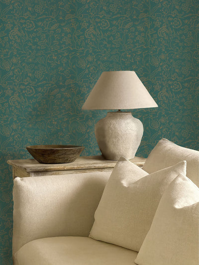 Next Morris & Co. Green Middlemore Wallpaper 10.05m- Buy online at McGrocer