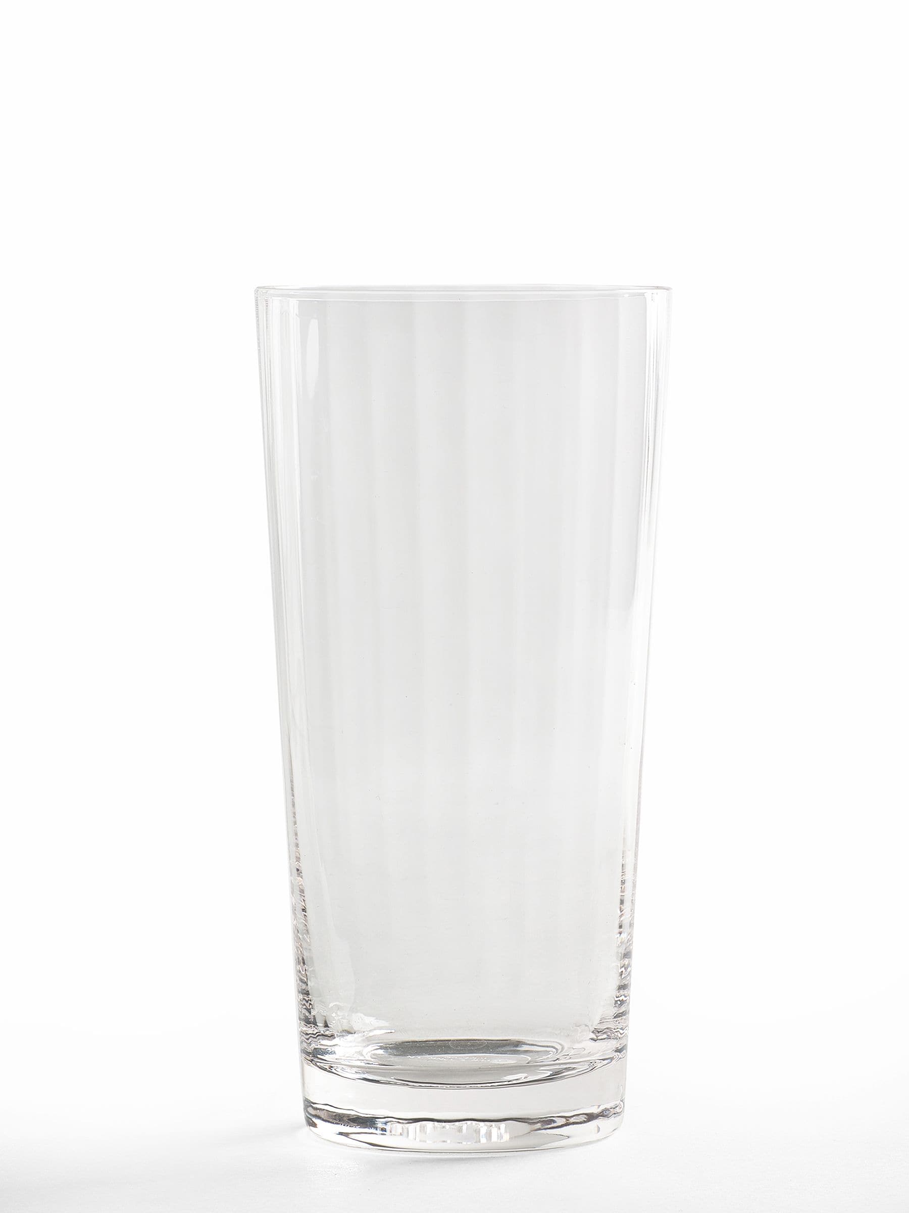 Jasper Conran London clear fluted tall tumbler glasses 15cm height set of 4, UK version