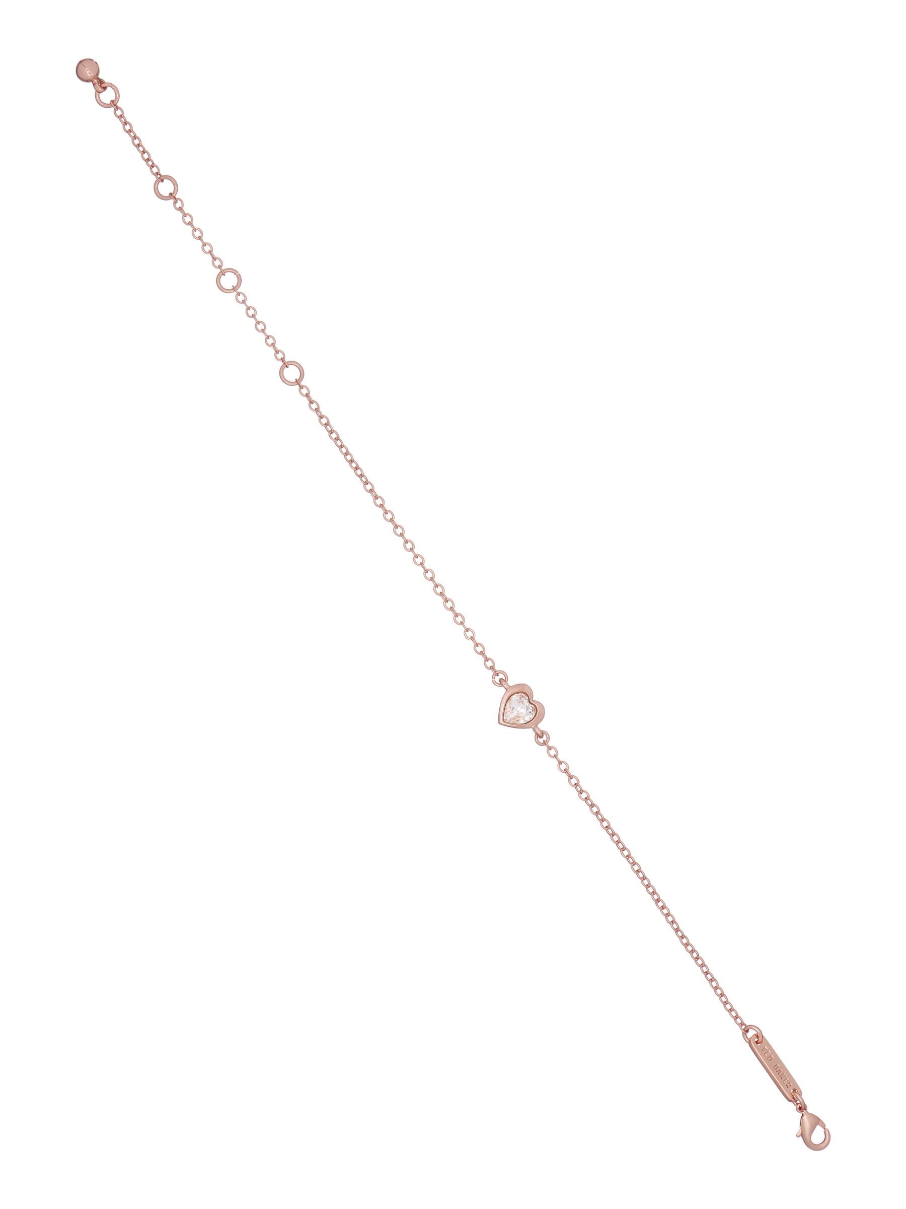 Bracelet réglable cœur cristal Ted Baker doré rose (marque britannique)