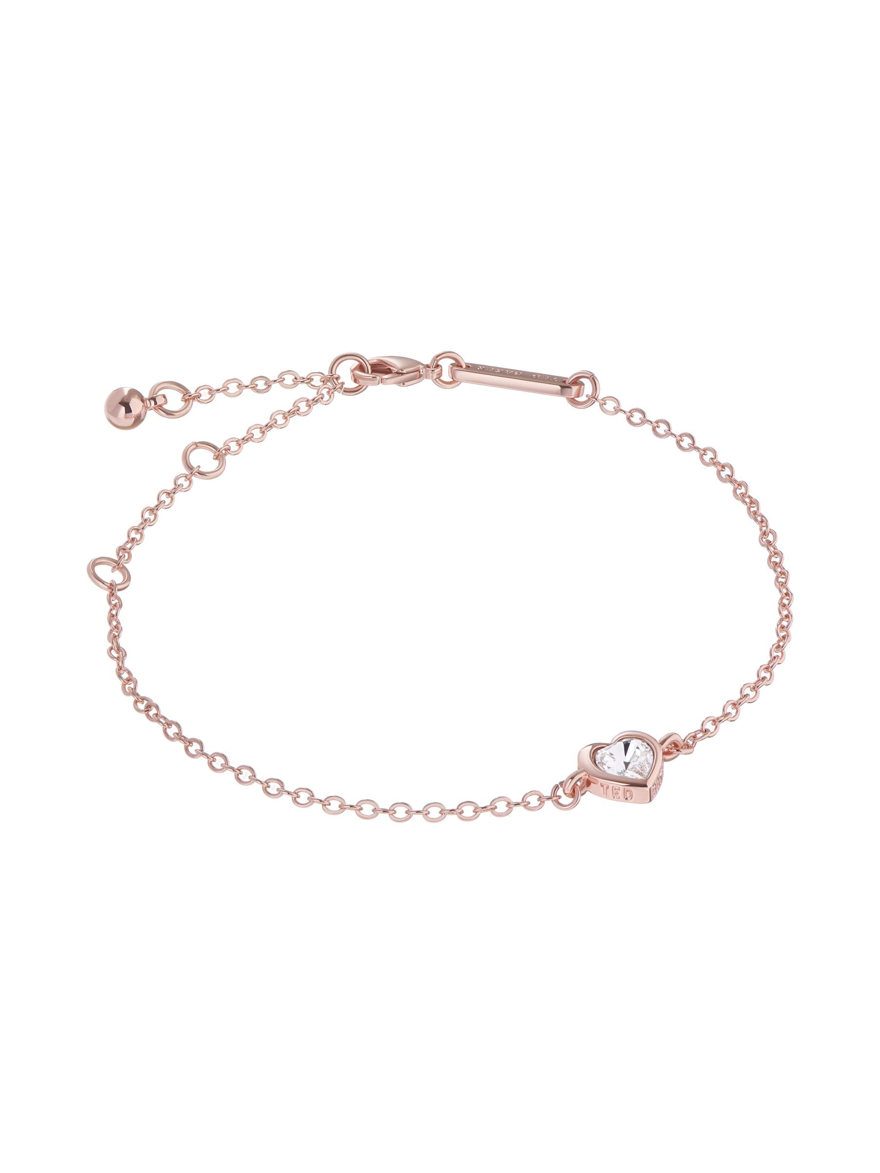 Bracelet réglable cœur cristal Ted Baker doré rose (marque britannique)