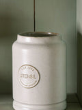 Natural country badge utensil pot 18x13x13cm, imported from the UK