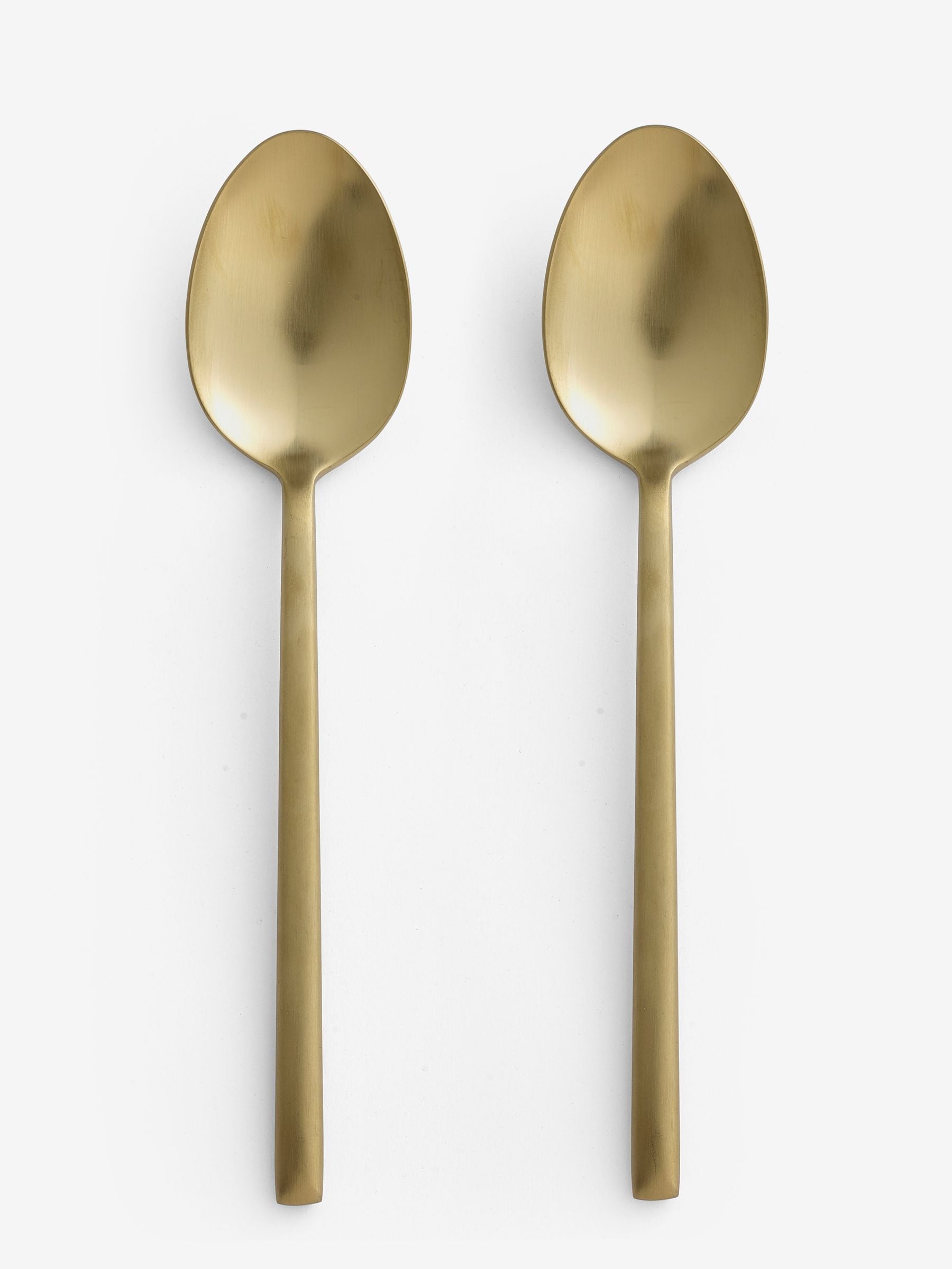 Gold Valencia stainless steel serving spoons set of 2 (British brand)