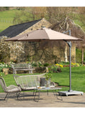 Pacific Taupe Brown Garden Voyager T1 3m Round Parasol