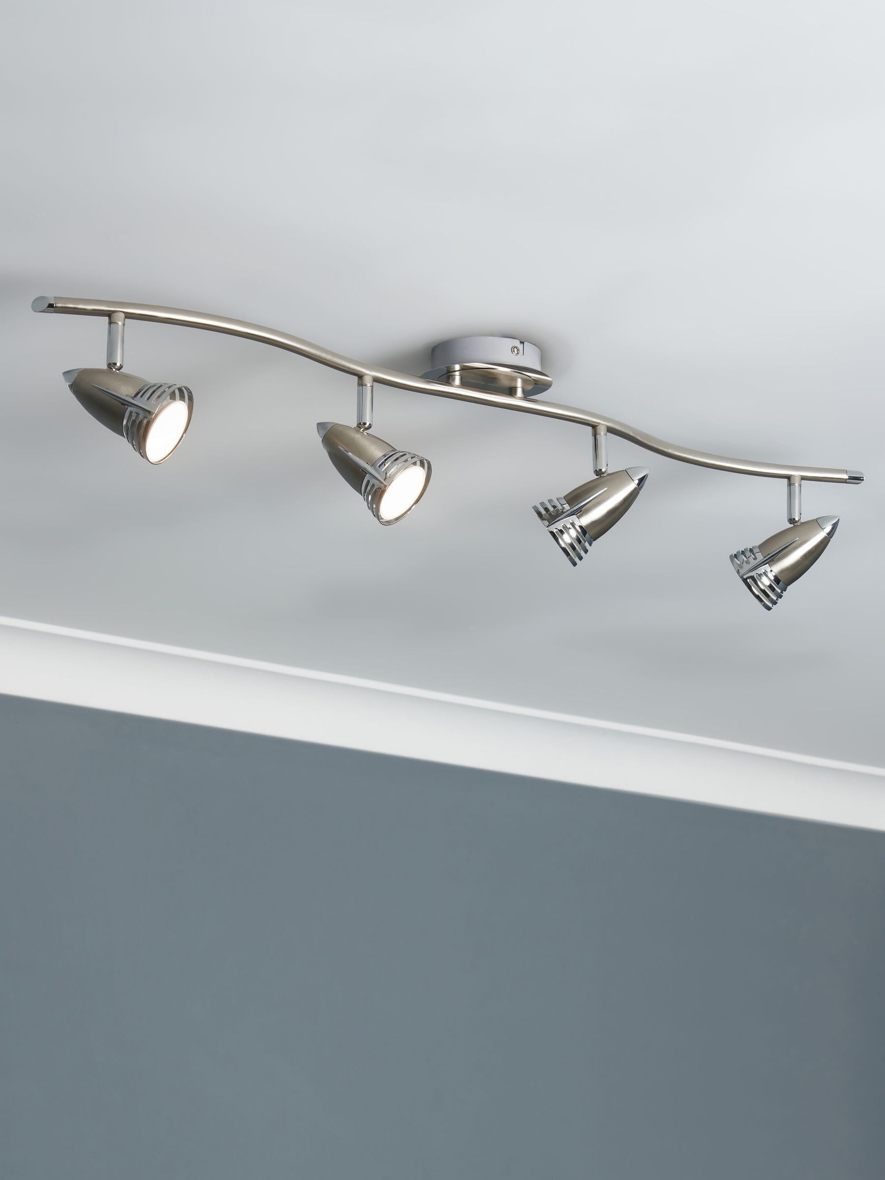 BHS Silver 3 Light Spotlight Ceiling Light