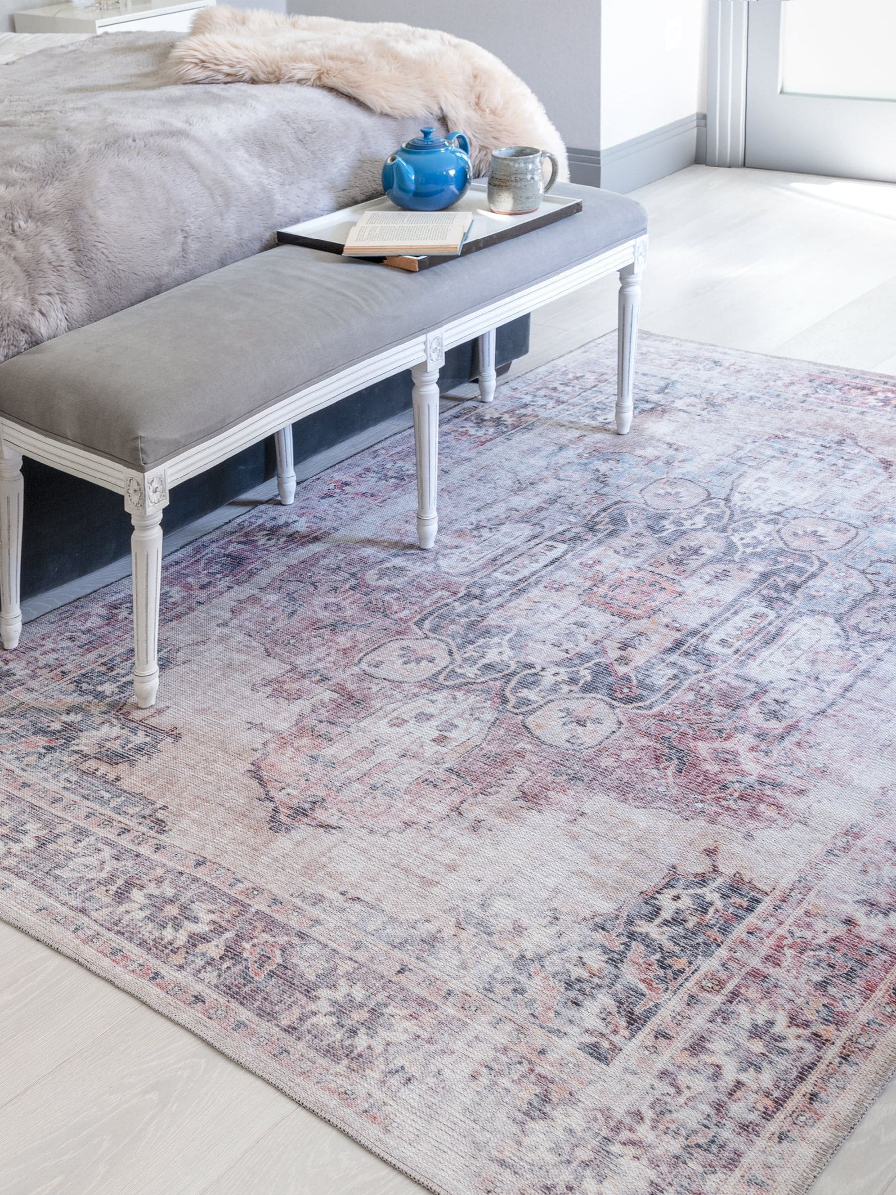 Asiatic Rugs Red Kaya Lila washable rug (British brand)