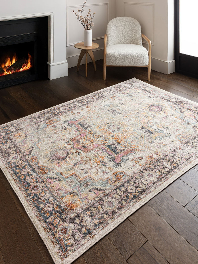 Asiatic Rugs Natural Kira Flores rug, UK version