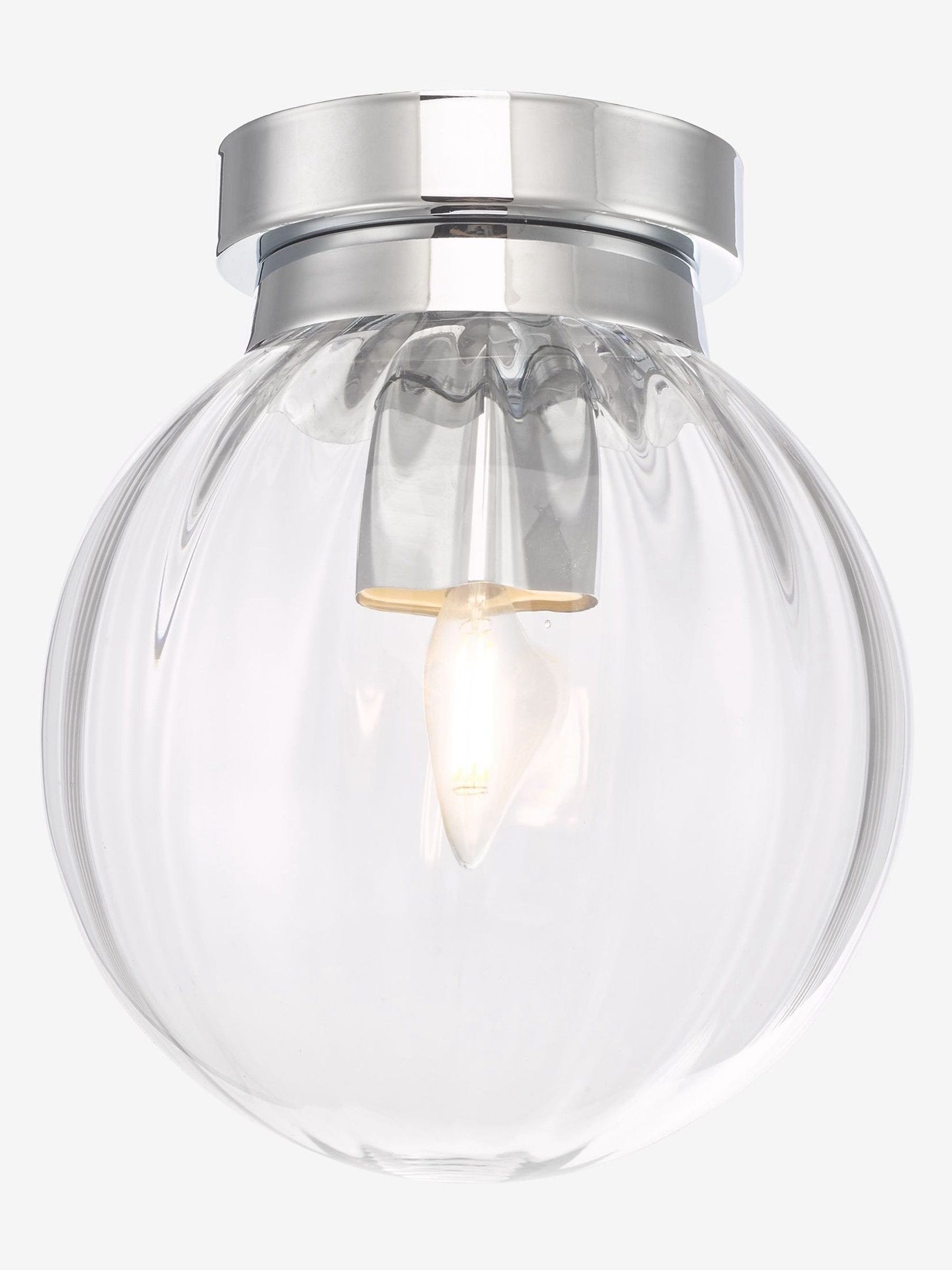 Dar Lighting Niagara flush ceiling light chrome - British product