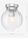 Dar Lighting Niagara flush ceiling light chrome - British product