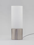 BHS silver cylinder touch lamp, imported from the UK