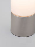 BHS silver cylinder touch lamp, imported from the UK