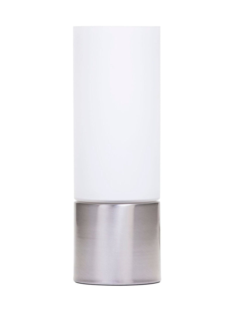 BHS silver cylinder touch lamp, imported from the UK