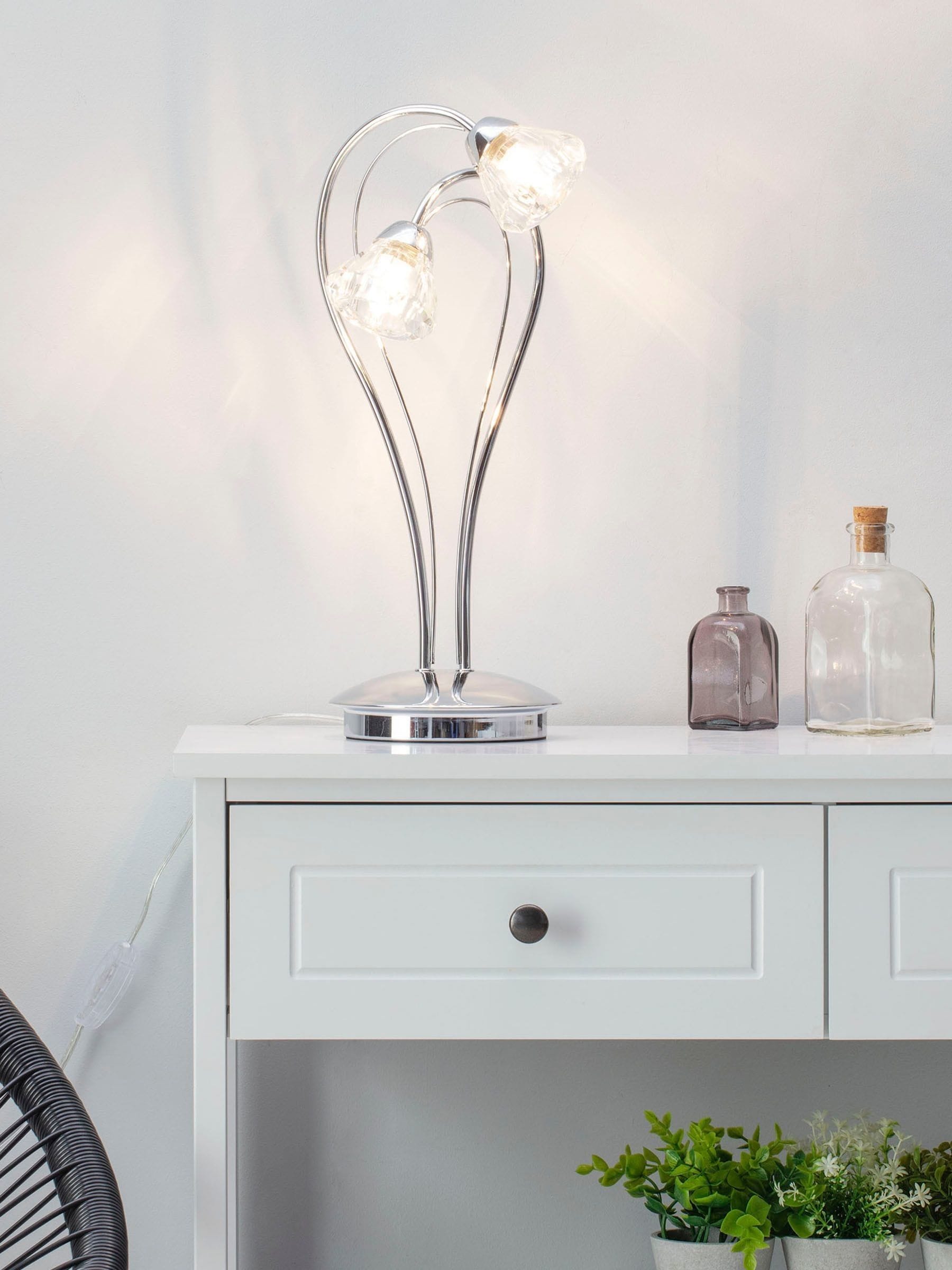 BHS Silver Marianne table lamp (British brand)