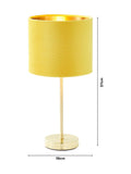 BHS yellow velvet table lamp 37cm - British product