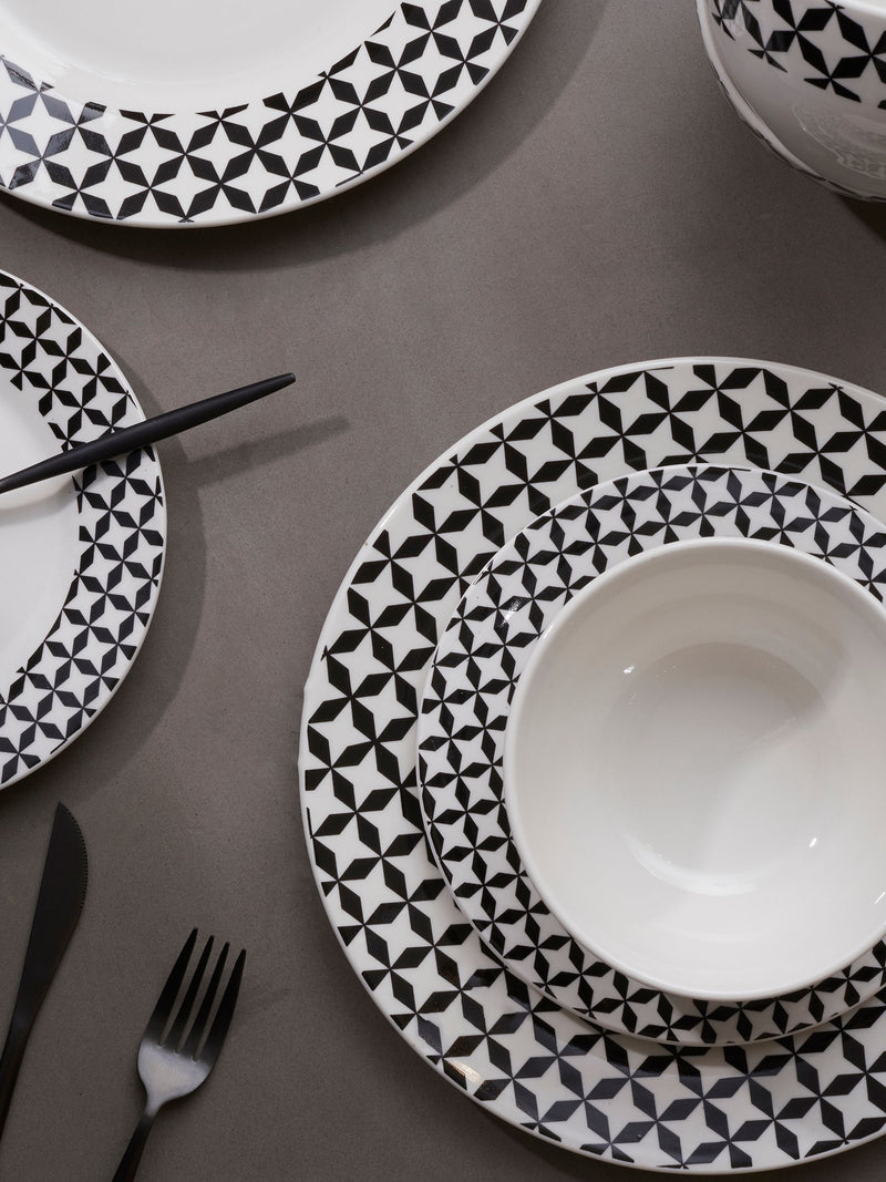 Interiors by Premier Avie Windmill white dinner set 12 piece, UK version