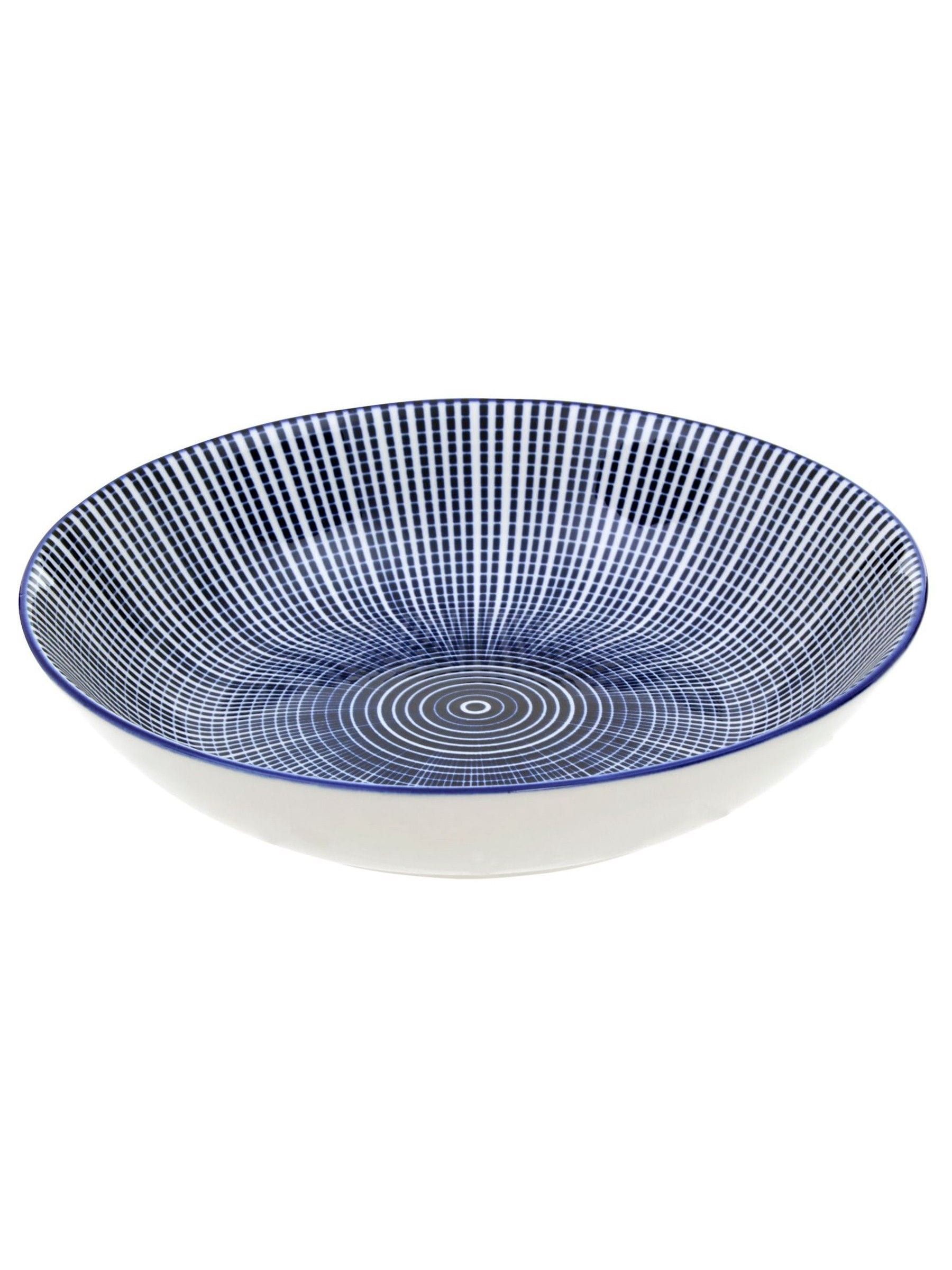 Interiors by Premier blue/white Maya 12 piece dinner set, UK version