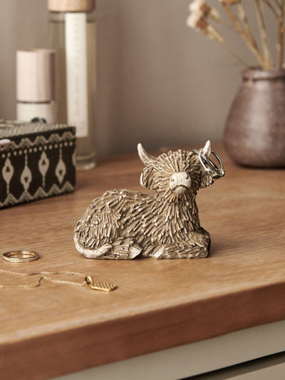 Next Natural Hamish The Highland Cow Ring Holder Desk Organizer 4.5cm Height- Buy online at McGrocer