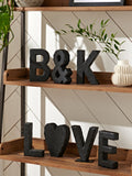 Bronx small black wood effect alphabet ornament 20cm (British brand)