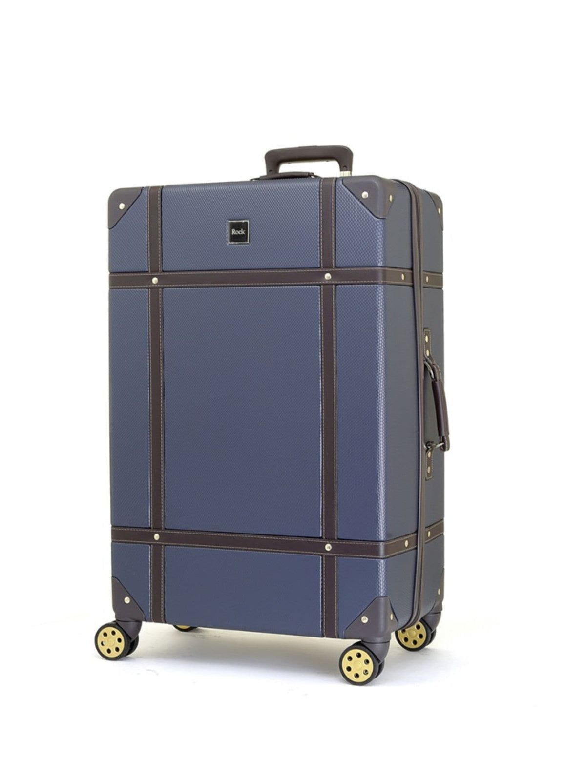 Rock navy vintage suitcase large 88L TSA lock, UK version