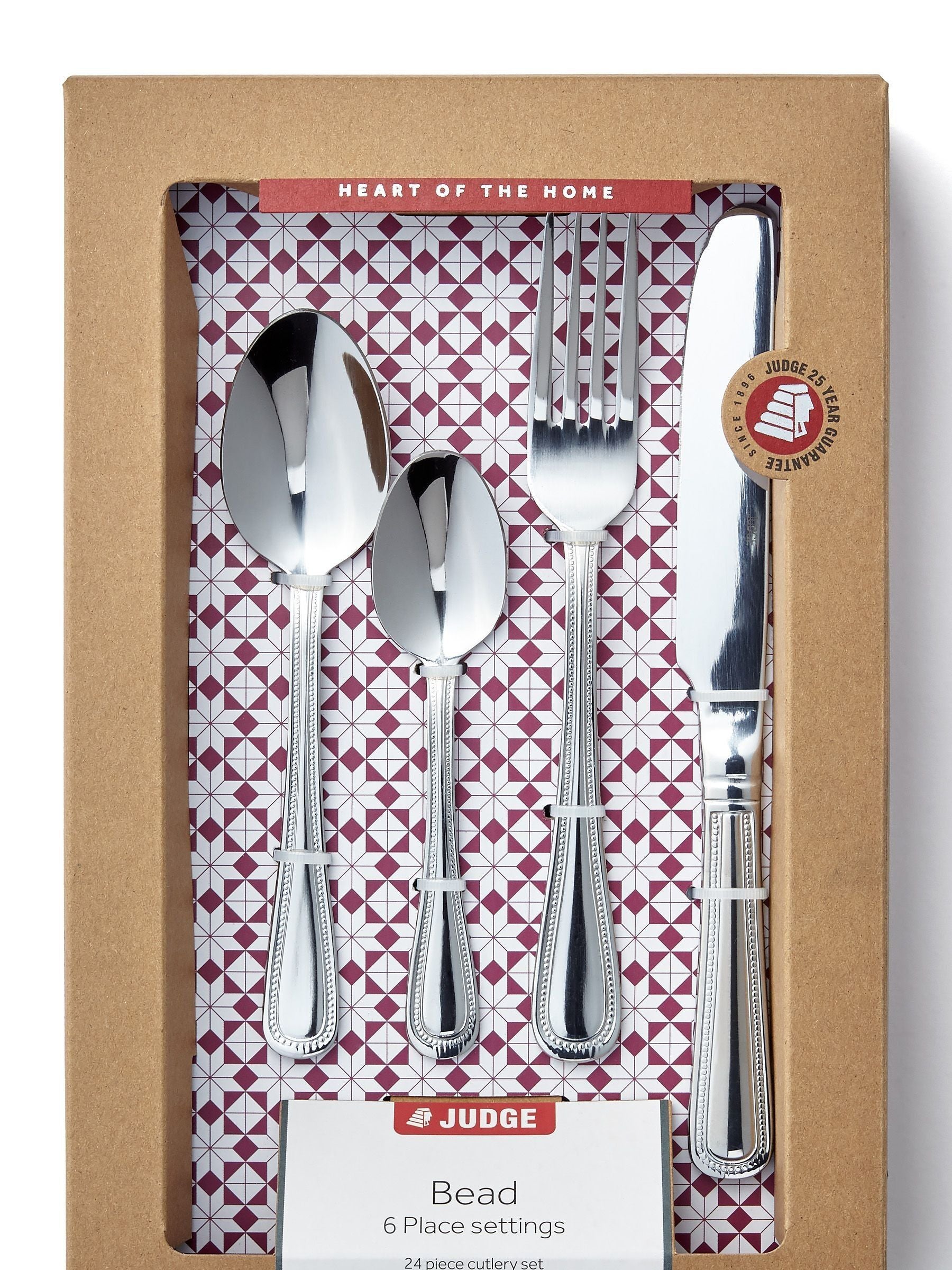 Judge Silver Bead 24 piece cutlery set, UK version