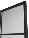 Charles Bentley Black Large Industrial Window Mirror, UK version