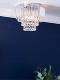 BHS Paladina Crystal Satin Brass Ceiling Light