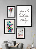 East End Prints White Good Vibes Only By Rafael Farias