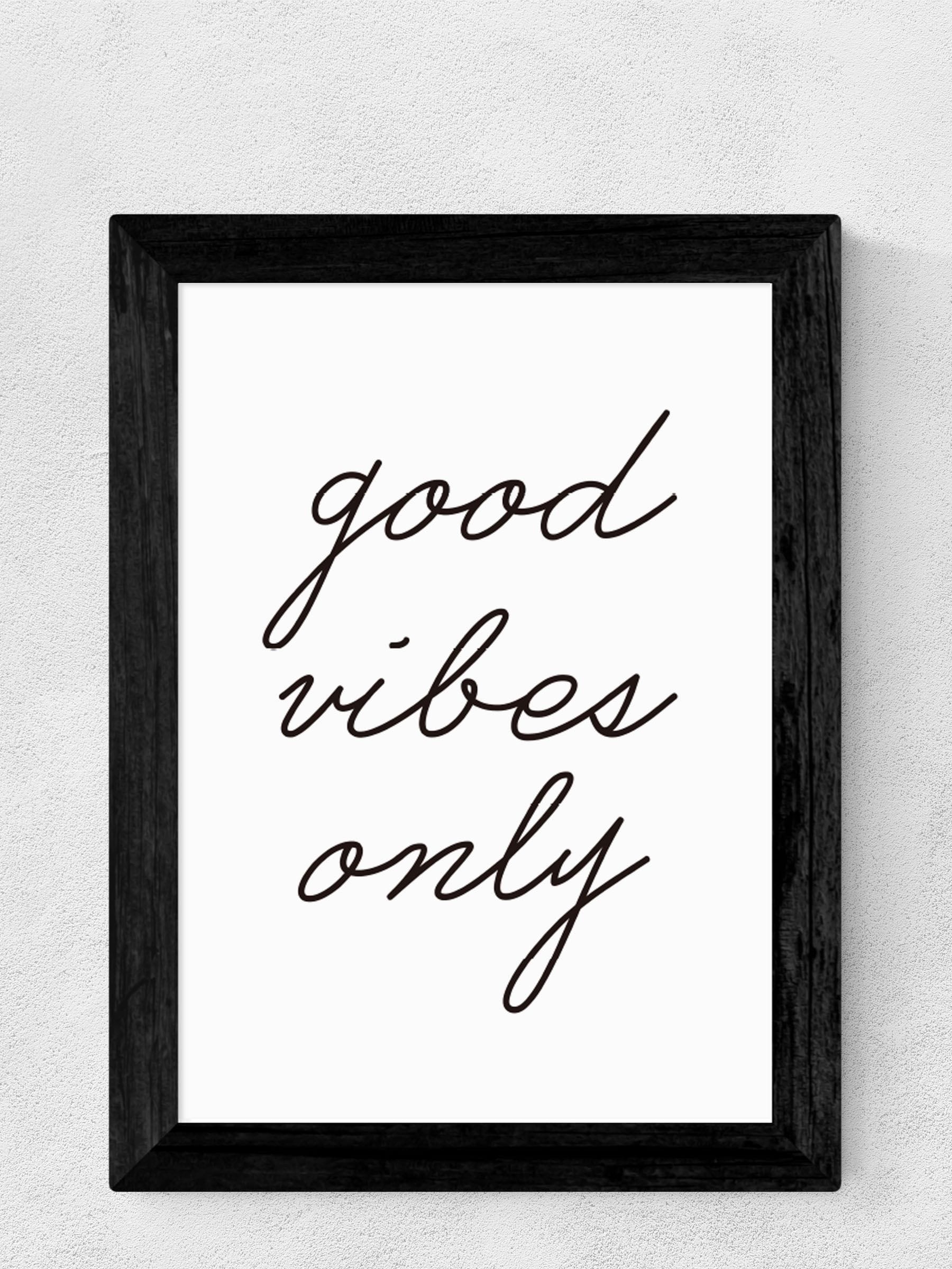 East End Prints White Good Vibes Only By Rafael Farias