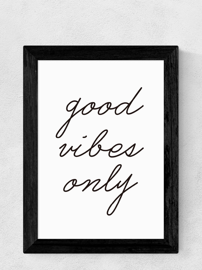 East End Prints White Good Vibes Only By Rafael Farias