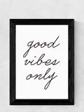 East End Prints White Good Vibes Only By Rafael Farias