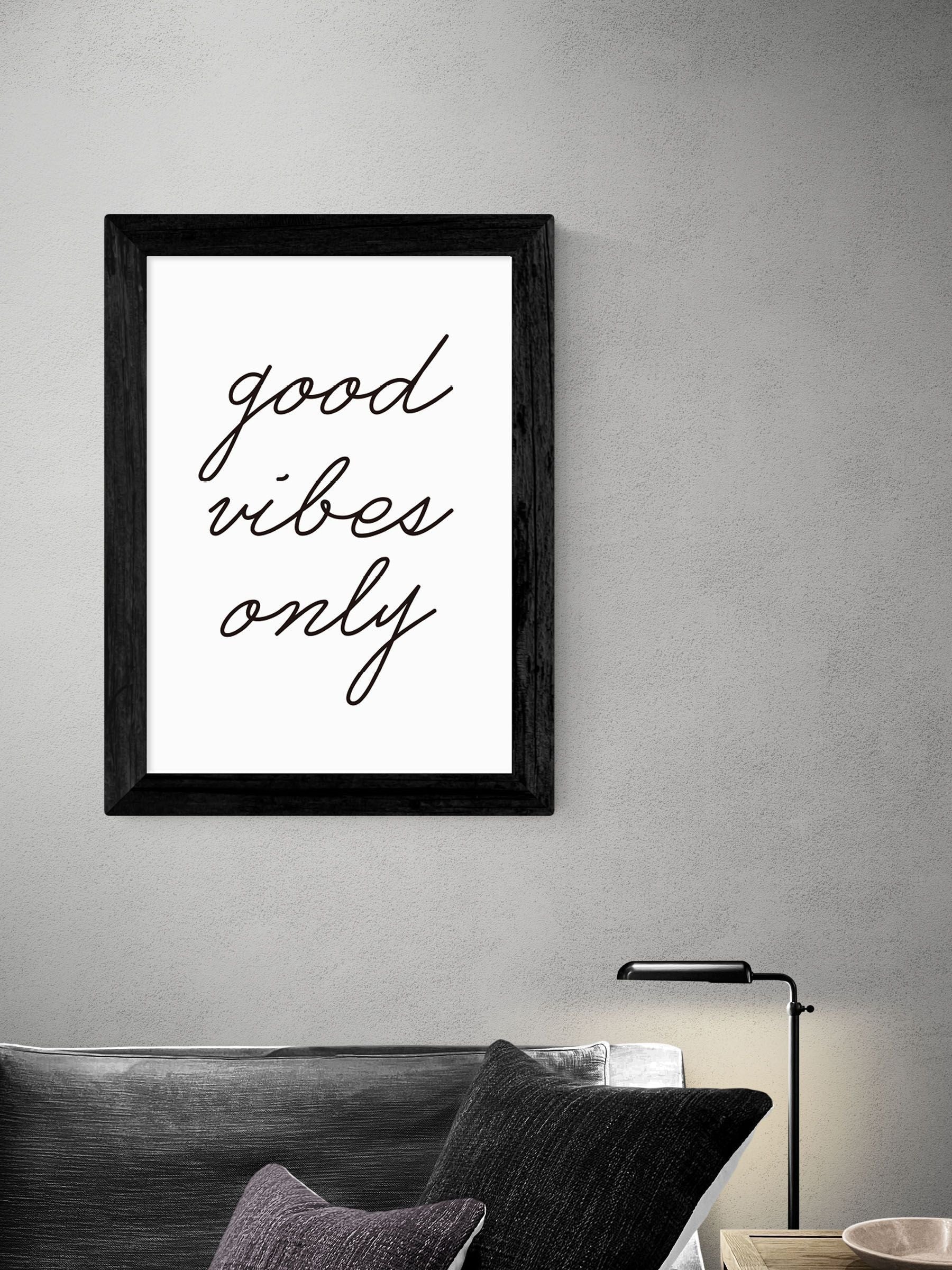 East End Prints White Good Vibes Only By Rafael Farias