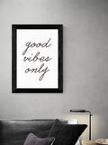 East End Prints White Good Vibes Only By Rafael Farias