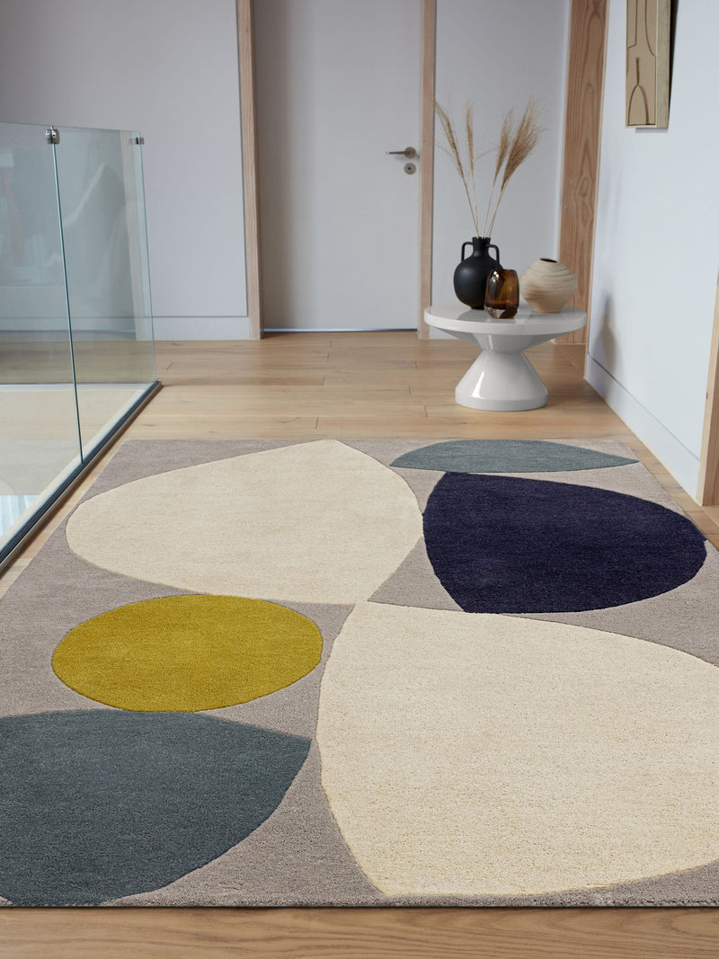 Asiatic Rugs Teal Blue Reef Mid Century Wool Rug