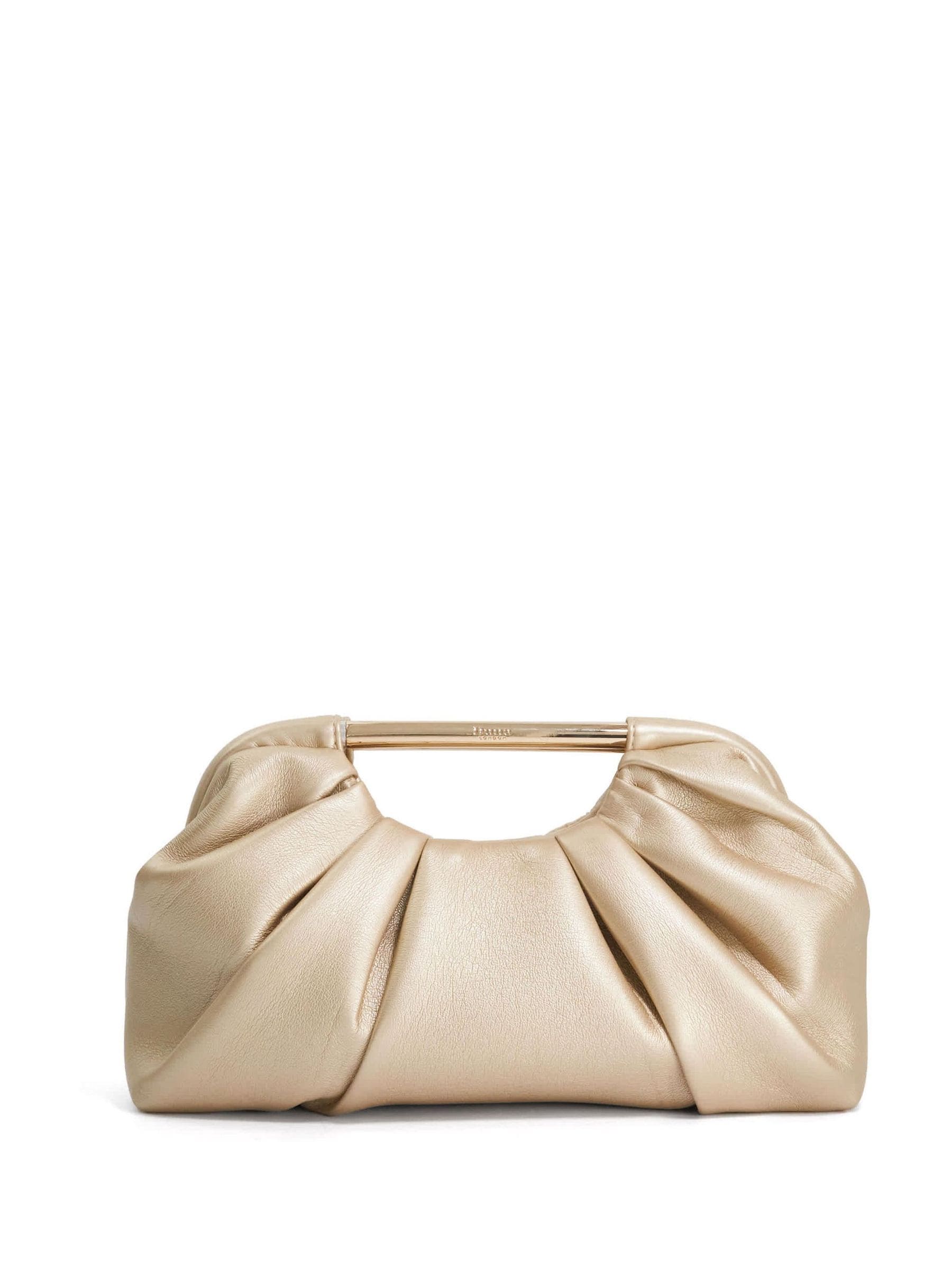 Dune London metallic Ebecci clutch bag with chain strap - British product