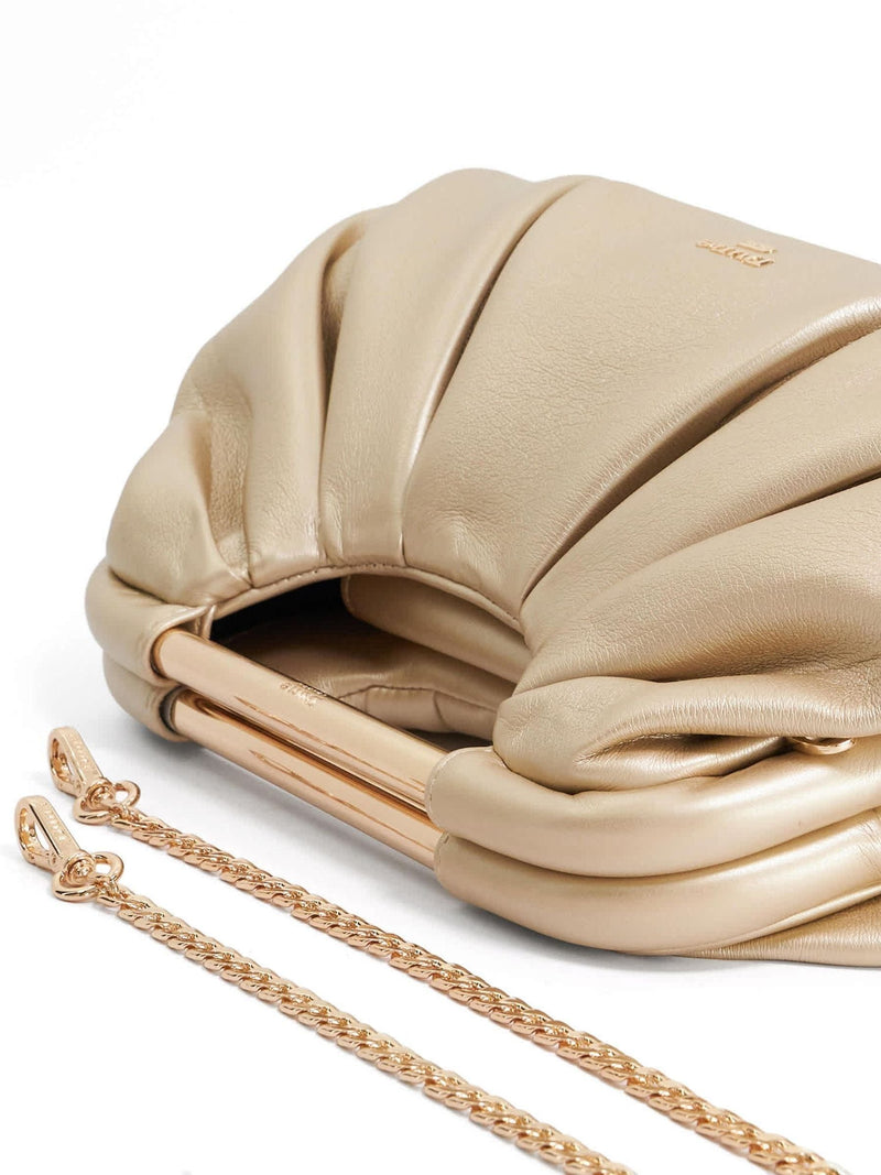 Dune London metallic Ebecci clutch bag with chain strap - British product