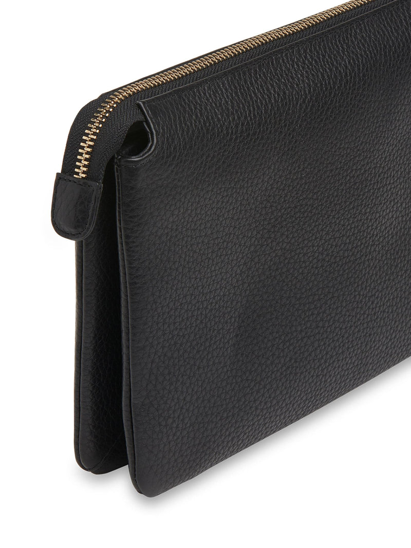 Whistles Black Elita double pouch clutch, UK version