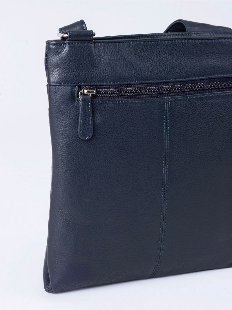 Lakeland Leather navy blue Allerdale cross-body bag (British brand)
