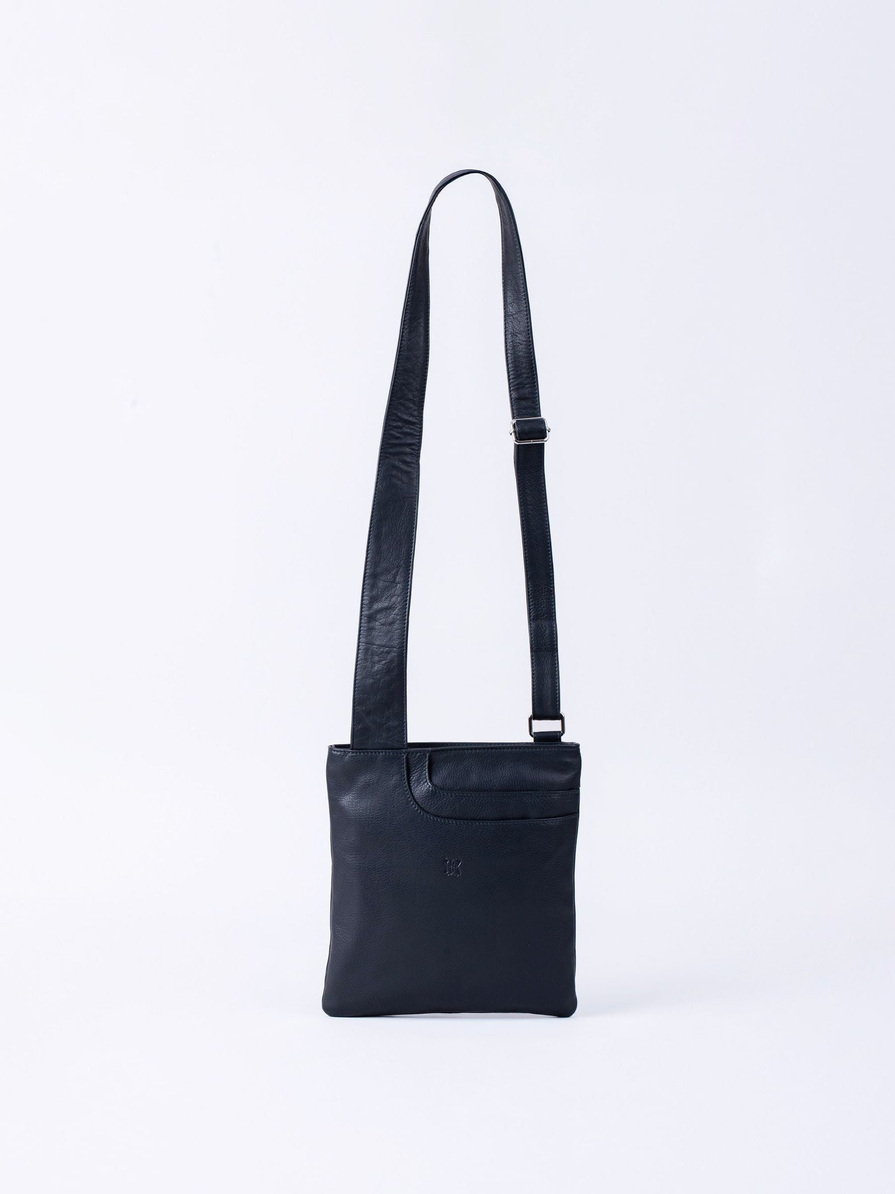 Lakeland Leather navy blue Allerdale cross-body bag (British brand)