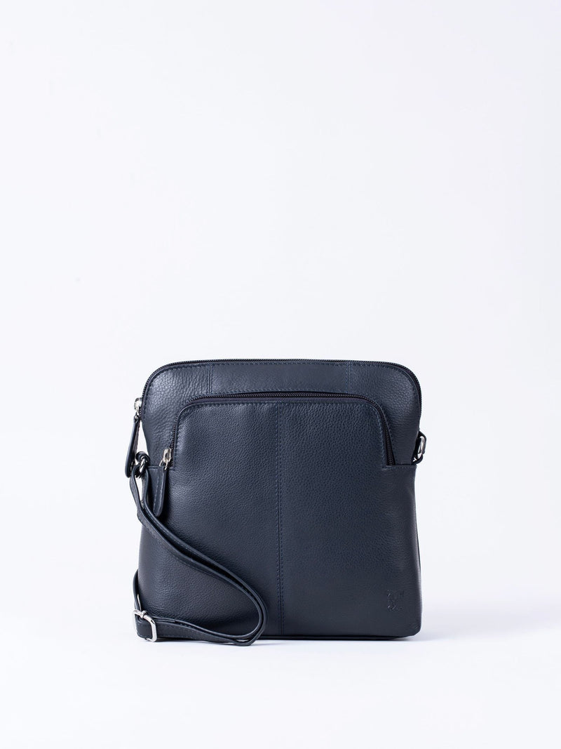 Lakeland Leather navy Raven cross-body bag (British brand)