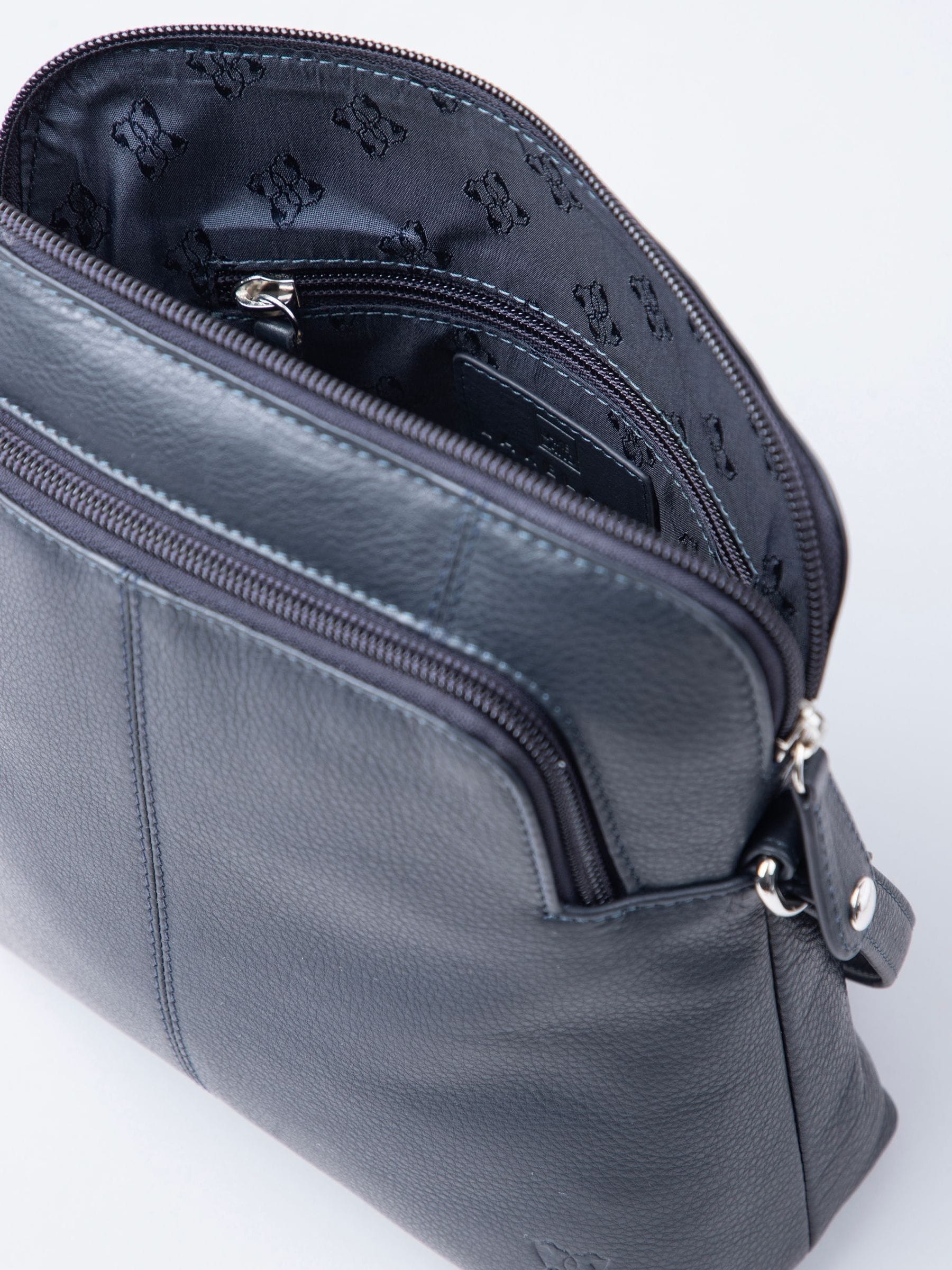 Lakeland Leather navy Raven cross-body bag (British brand)