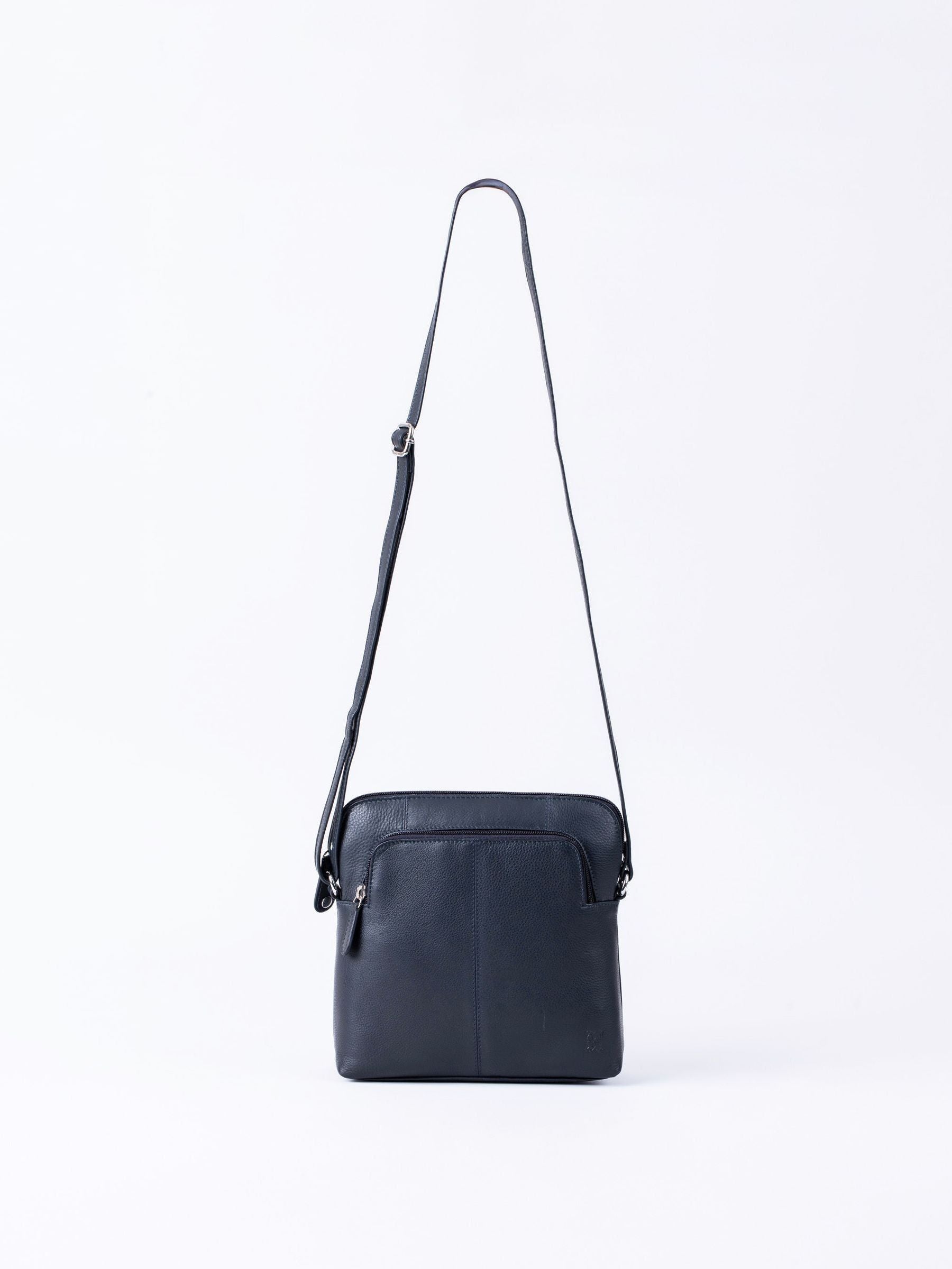 Lakeland Leather navy Raven cross-body bag (British brand)