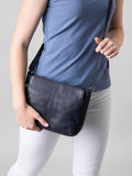 Lakeland Leather Navy Ambleside cross-body bag, imported from the UK