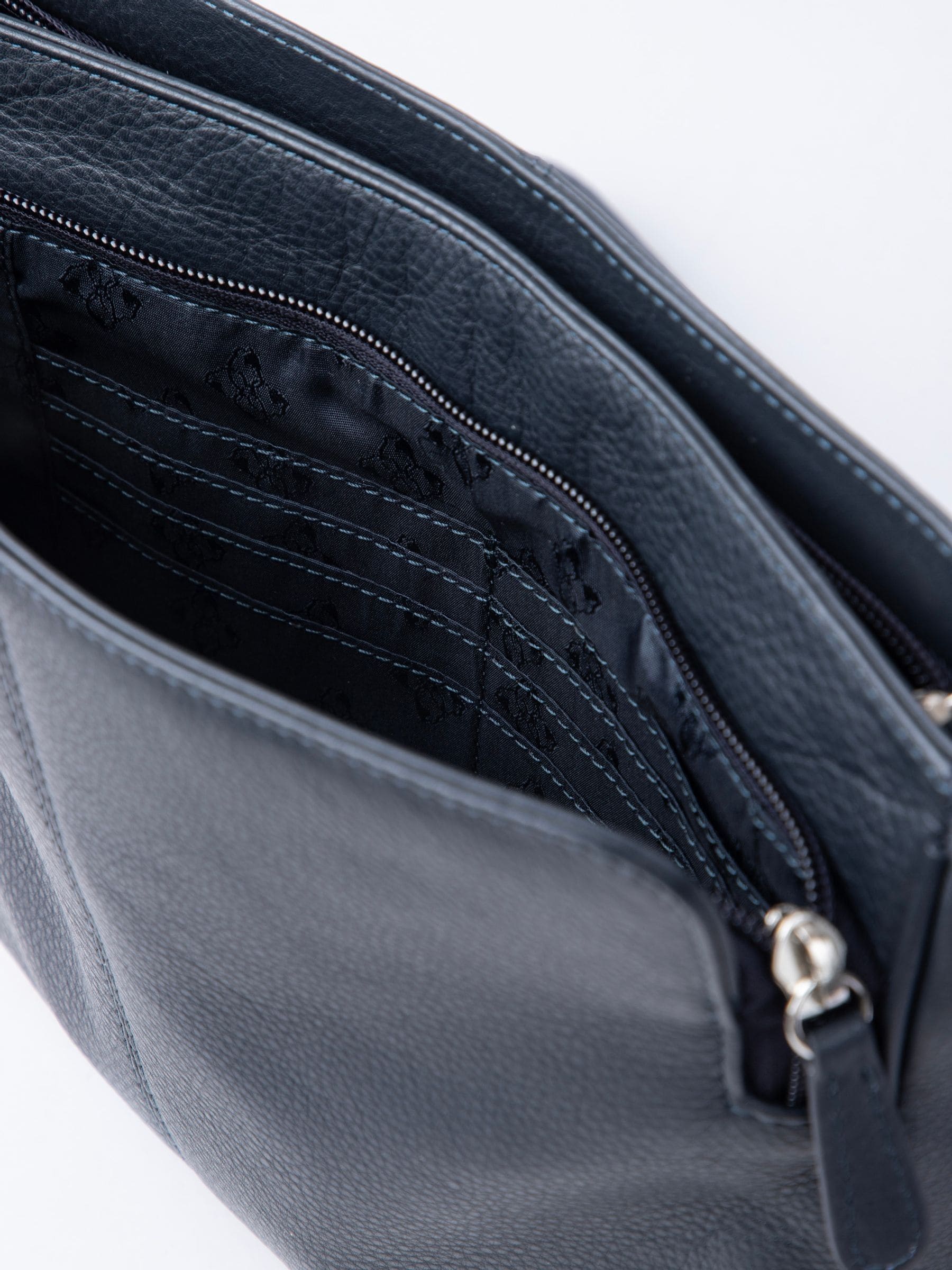 Lakeland Leather Navy Ambleside cross-body bag, imported from the UK