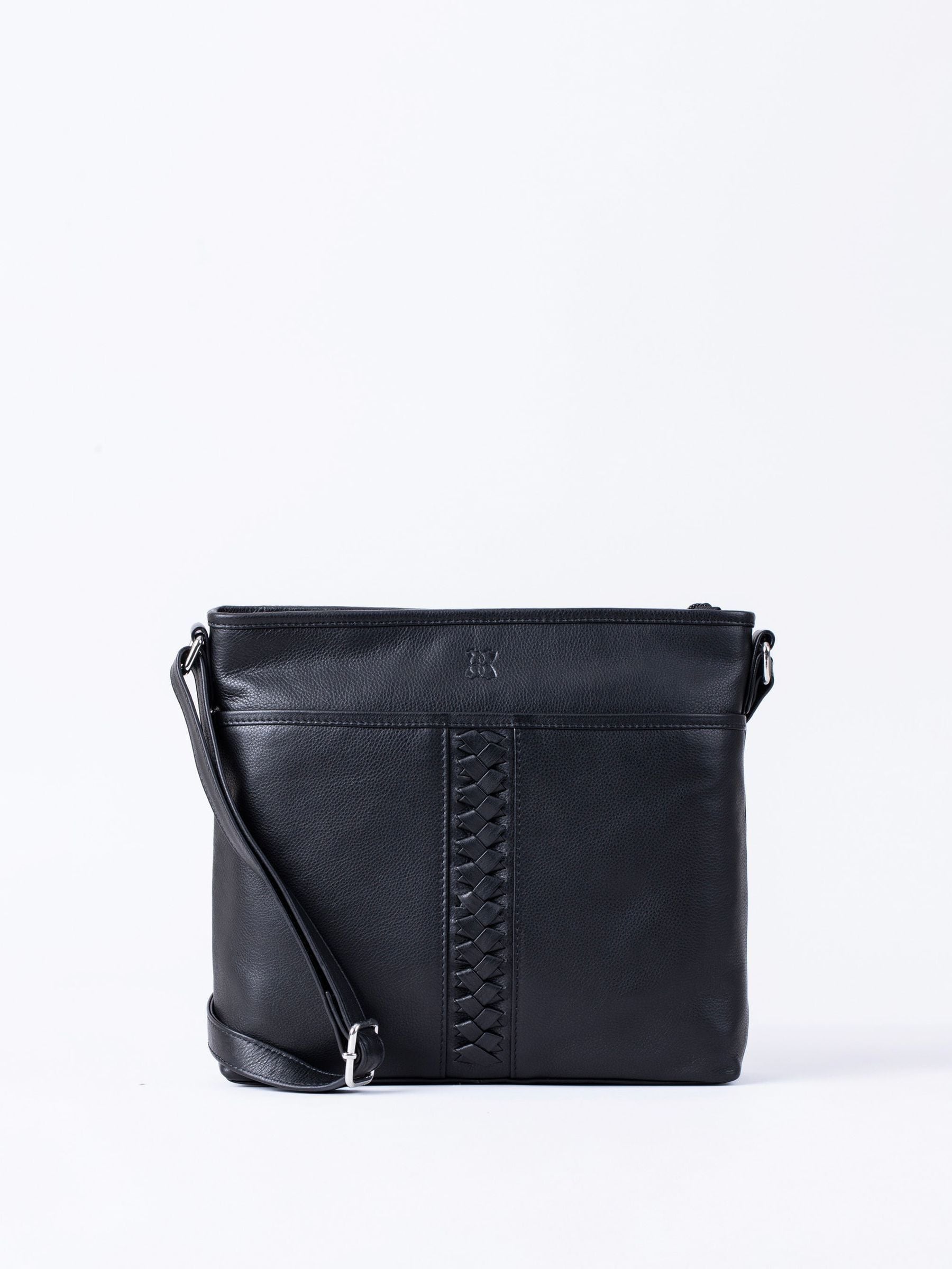 Lakeland Leather Black Farlam Cross-Body Bag