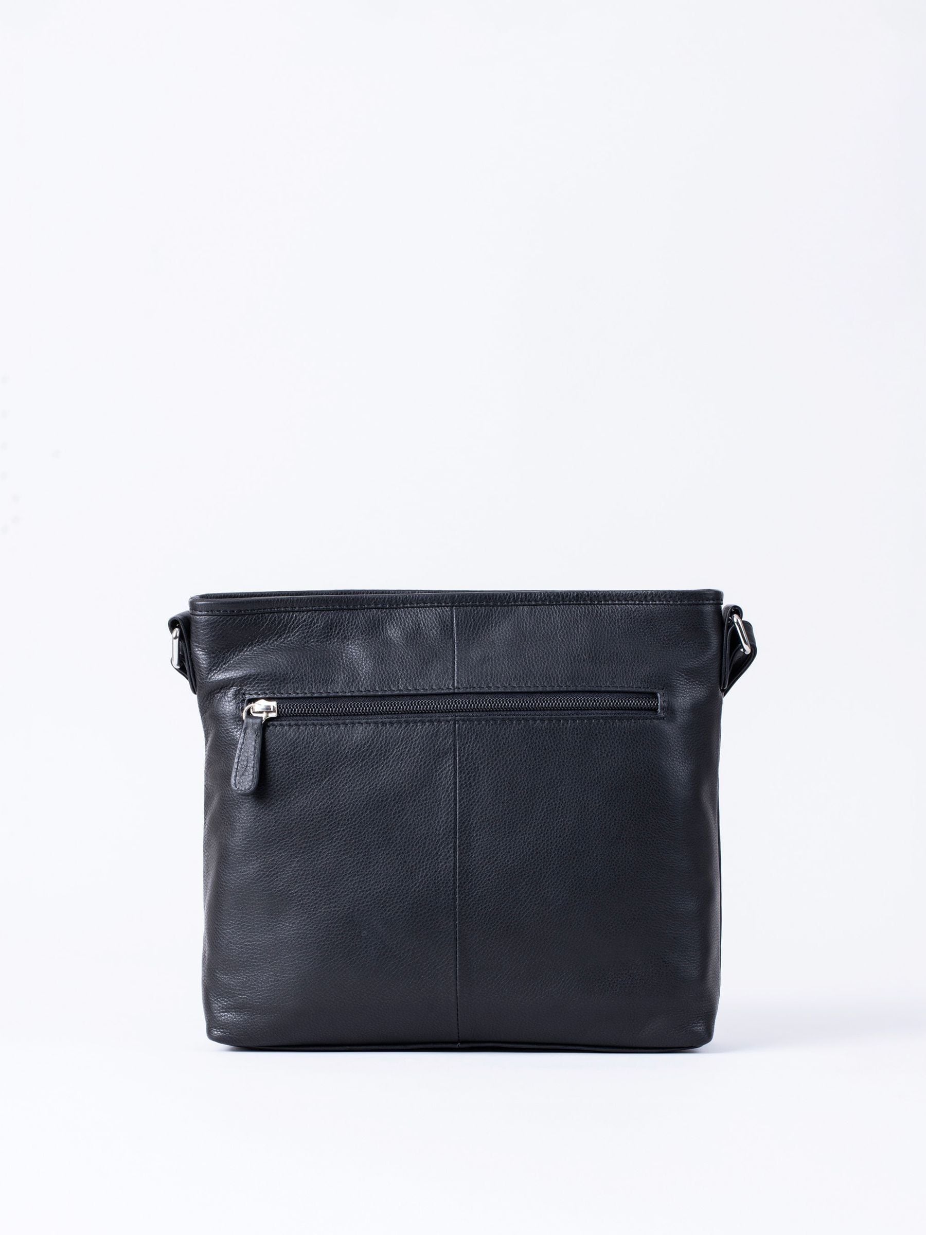 Lakeland Leather Black Farlam Cross-Body Bag
