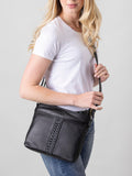Lakeland Leather Black Farlam Cross-Body Bag
