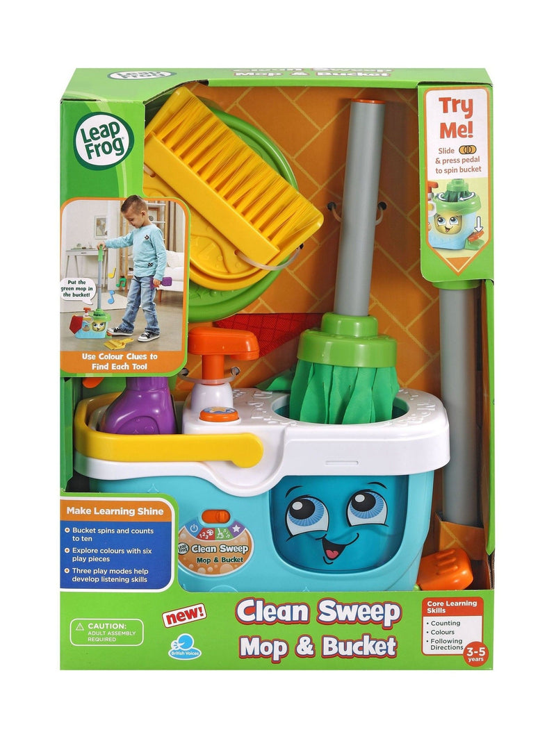 Leapfrog Multi Clean Sweep Mop & Bucket toy set, imported from the UK